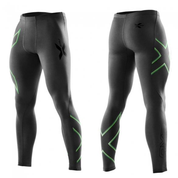 2XU Compression Tights heren zwart/groen MA1967b MA1967b